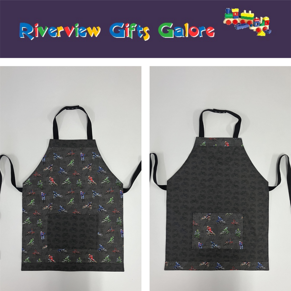 Apron Reversible - Brown Motorbikes / Brown Motorbikes