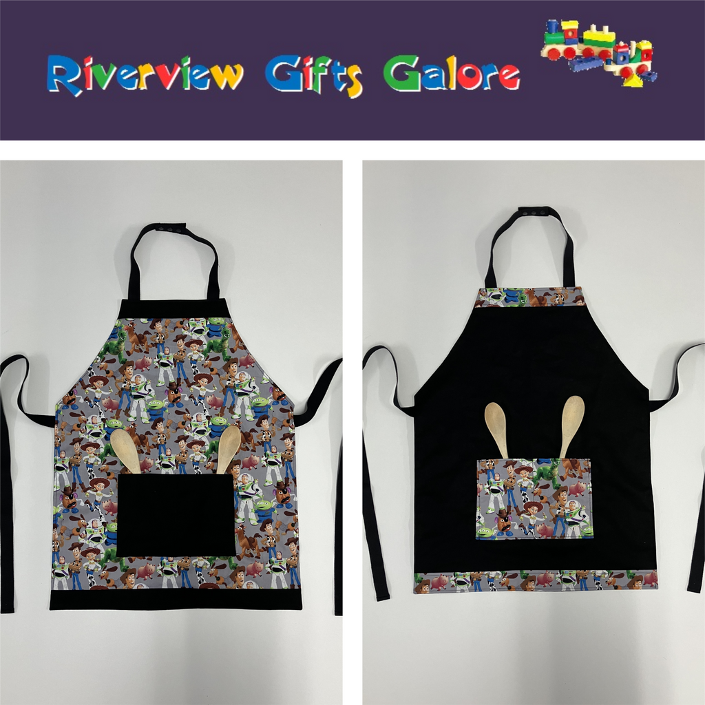 Apron Reversible - Toy Story Grey