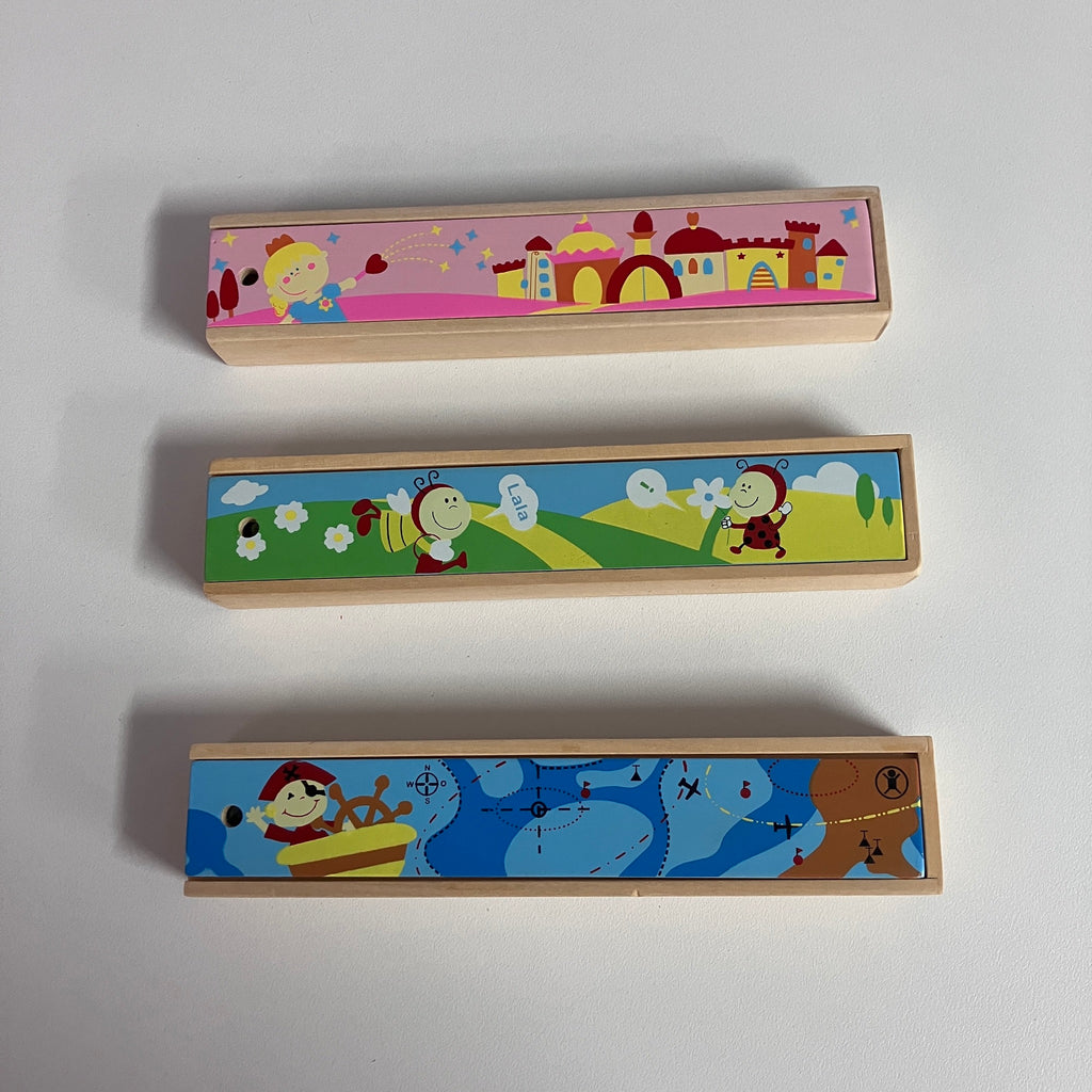 Wooden Pencil Case Set - Assorted Designs