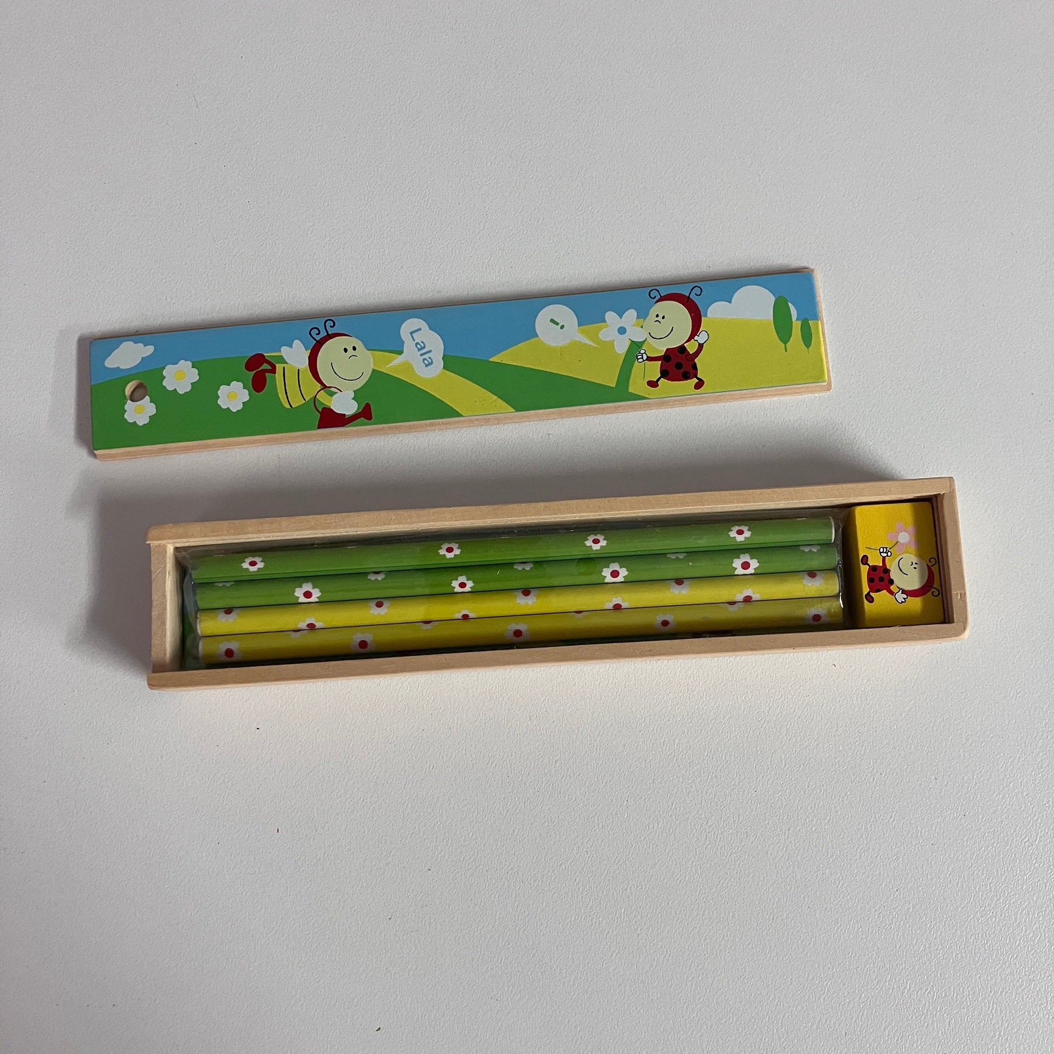 Wooden Pencil Case Set - Assorted Designs