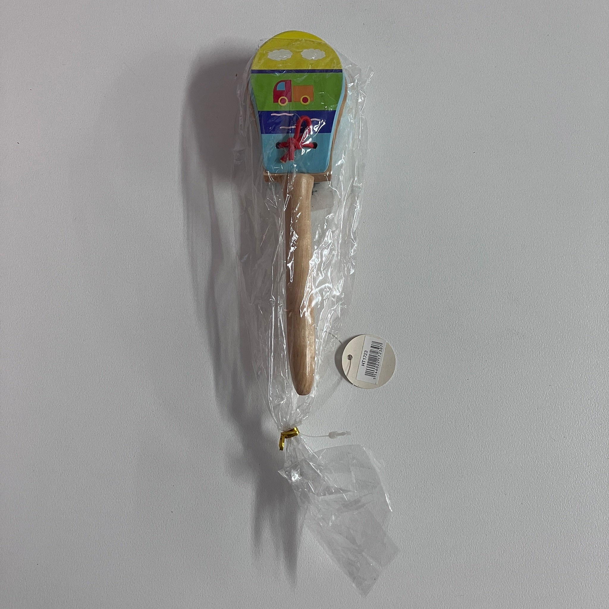 Wooden Castanet - Handle - Assorted Transport Designs