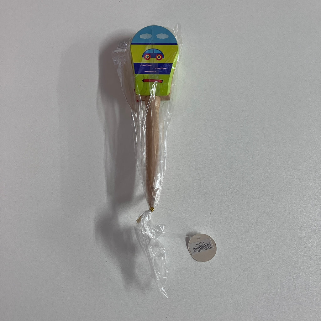 Wooden Castanet - Handle - Assorted Transport Designs