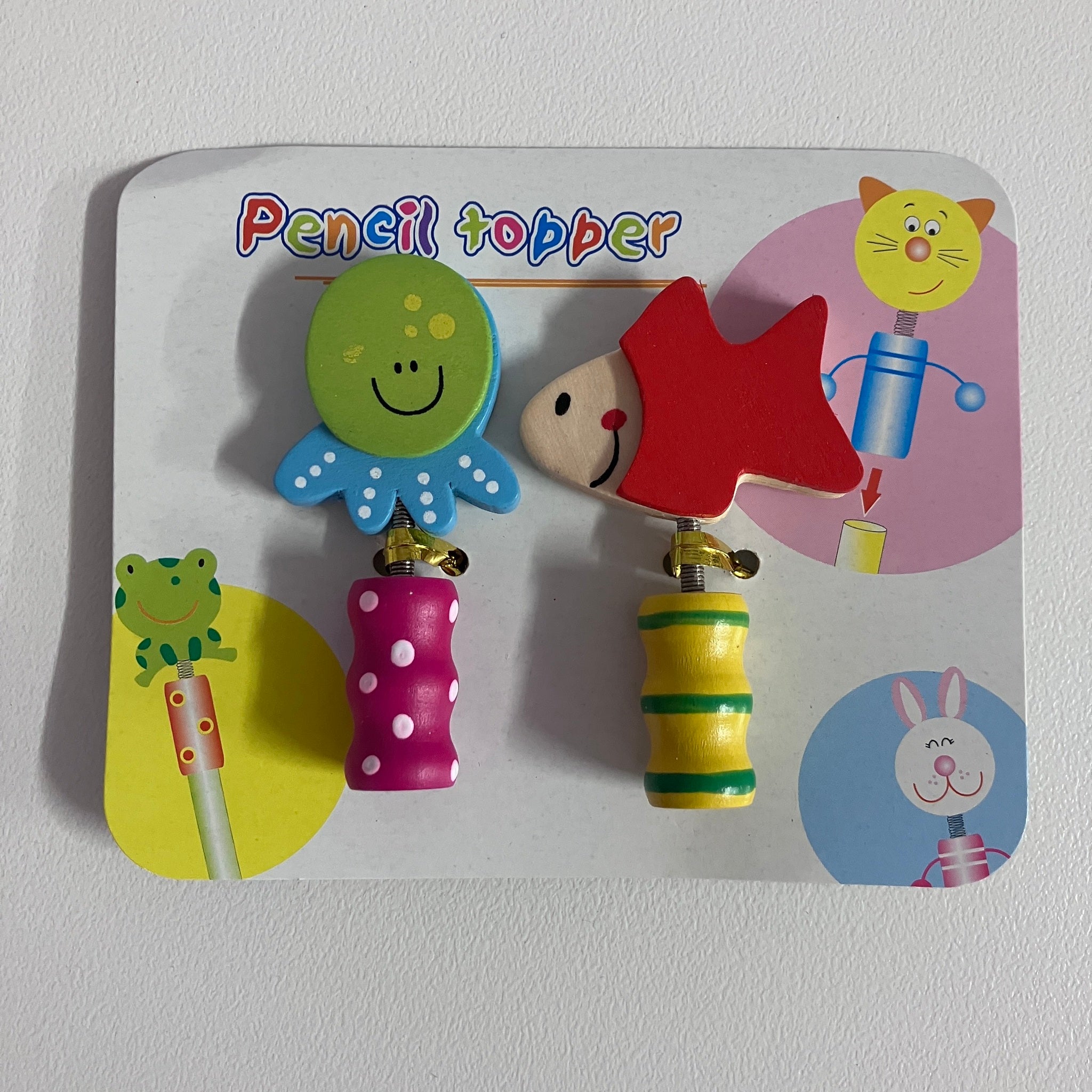 Wooden Pencil Toppers - Assorted Designs