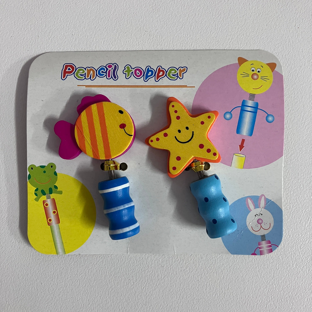 Wooden Pencil Toppers - Assorted Designs