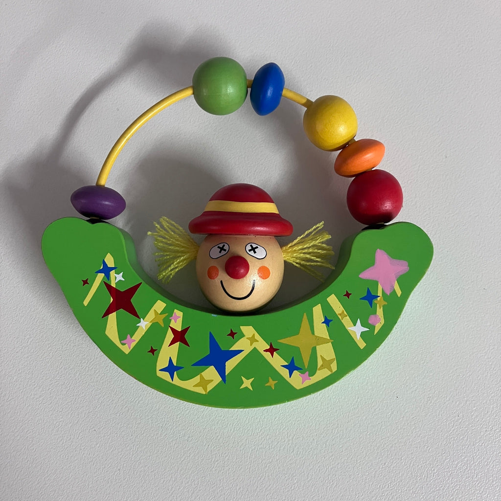 Wooden Clown Rattle - Assorted Designs