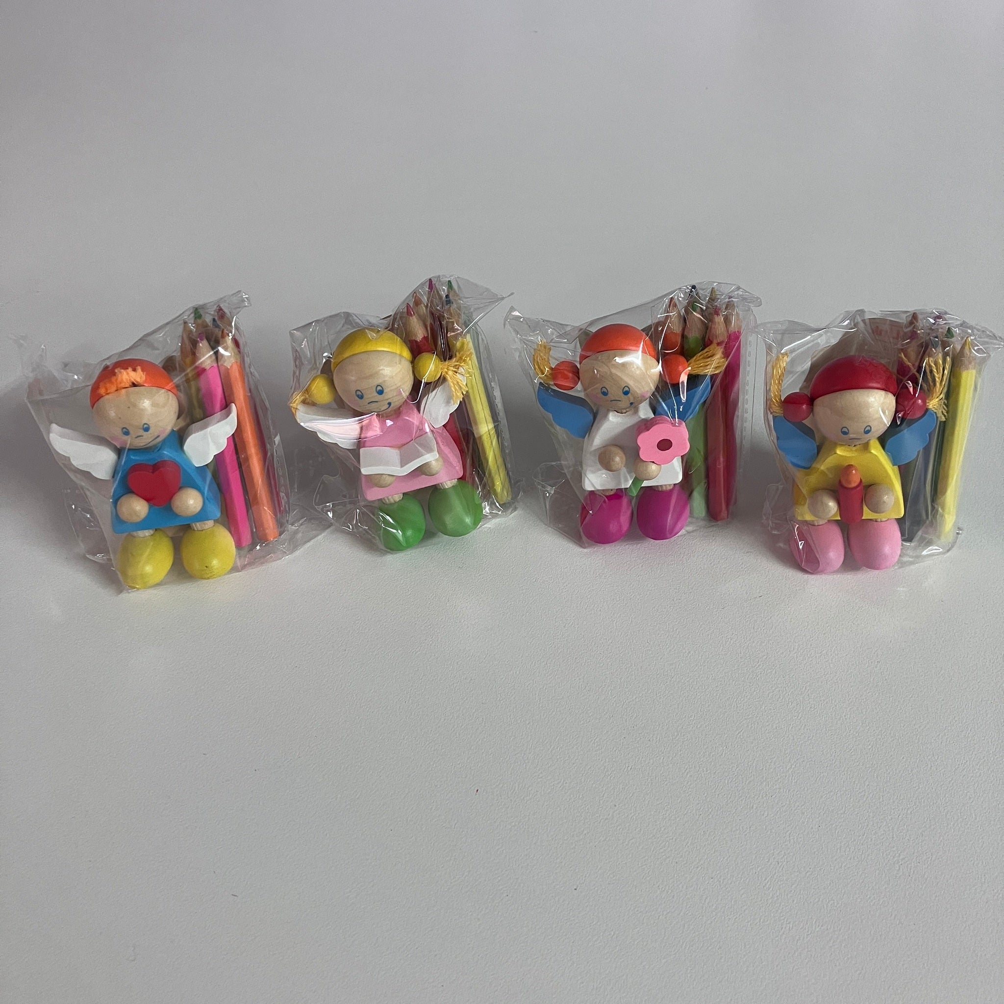 Wooden Coloured Pencil Sets - Angels - Assorted Designs