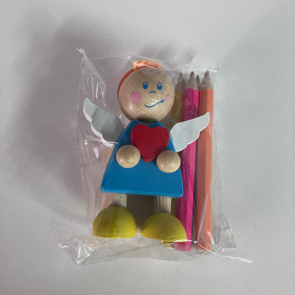 Wooden Coloured Pencil Sets - Angels - Assorted Designs