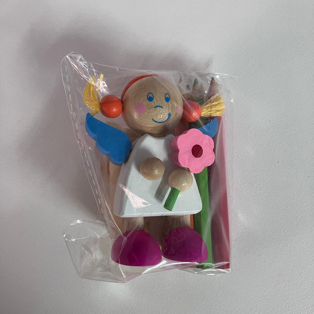 Wooden Coloured Pencil Sets - Angels - Assorted Designs