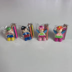 Wooden Coloured Pencil Sets - Pirate / Fairy - Assorted Designs