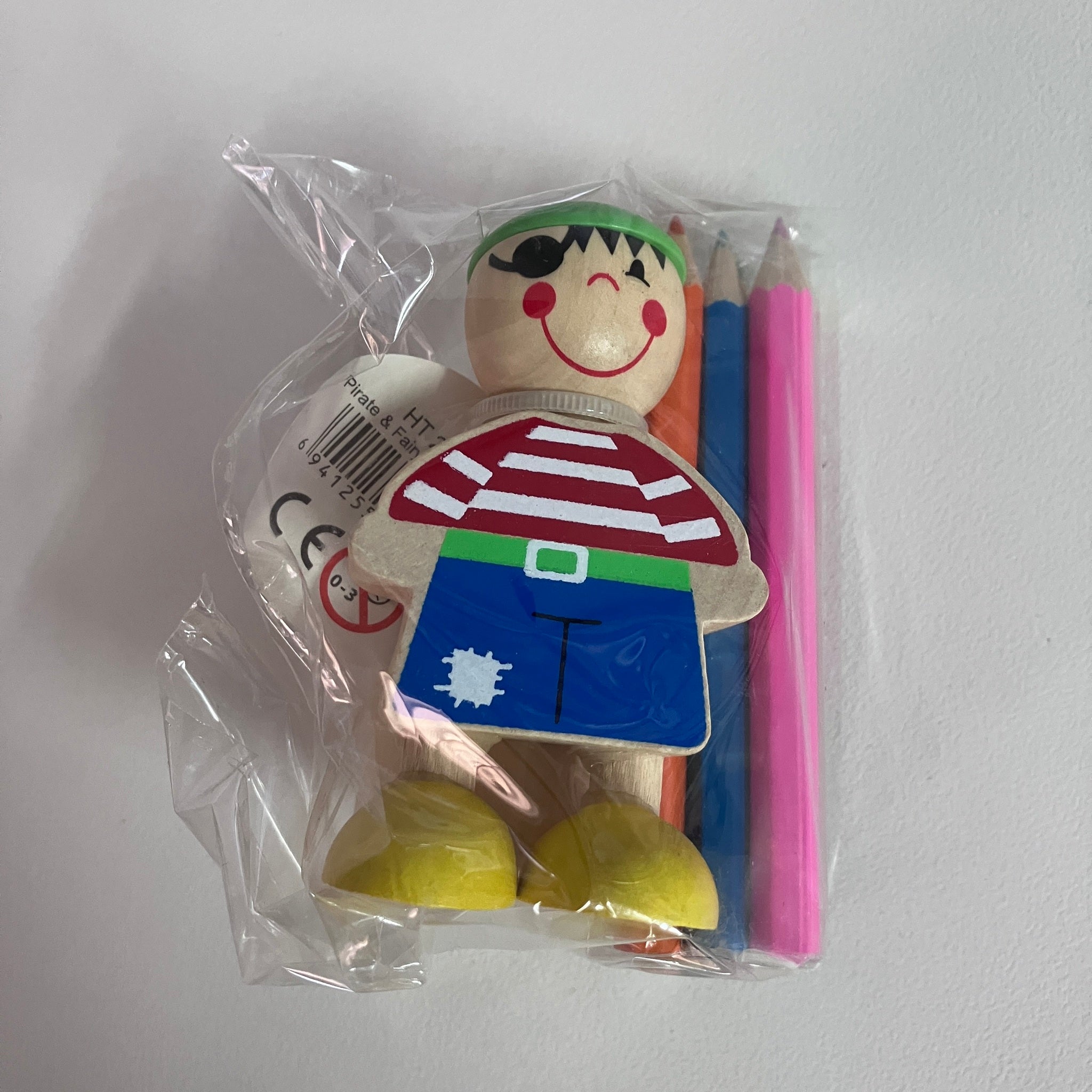 Wooden Coloured Pencil Sets - Pirate / Fairy - Assorted Designs