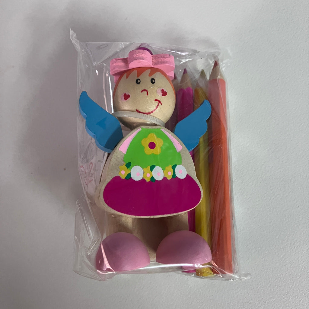 Wooden Coloured Pencil Sets - Pirate / Fairy - Assorted Designs