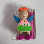 Wooden Coloured Pencil Sets - Pirate / Fairy - Assorted Designs
