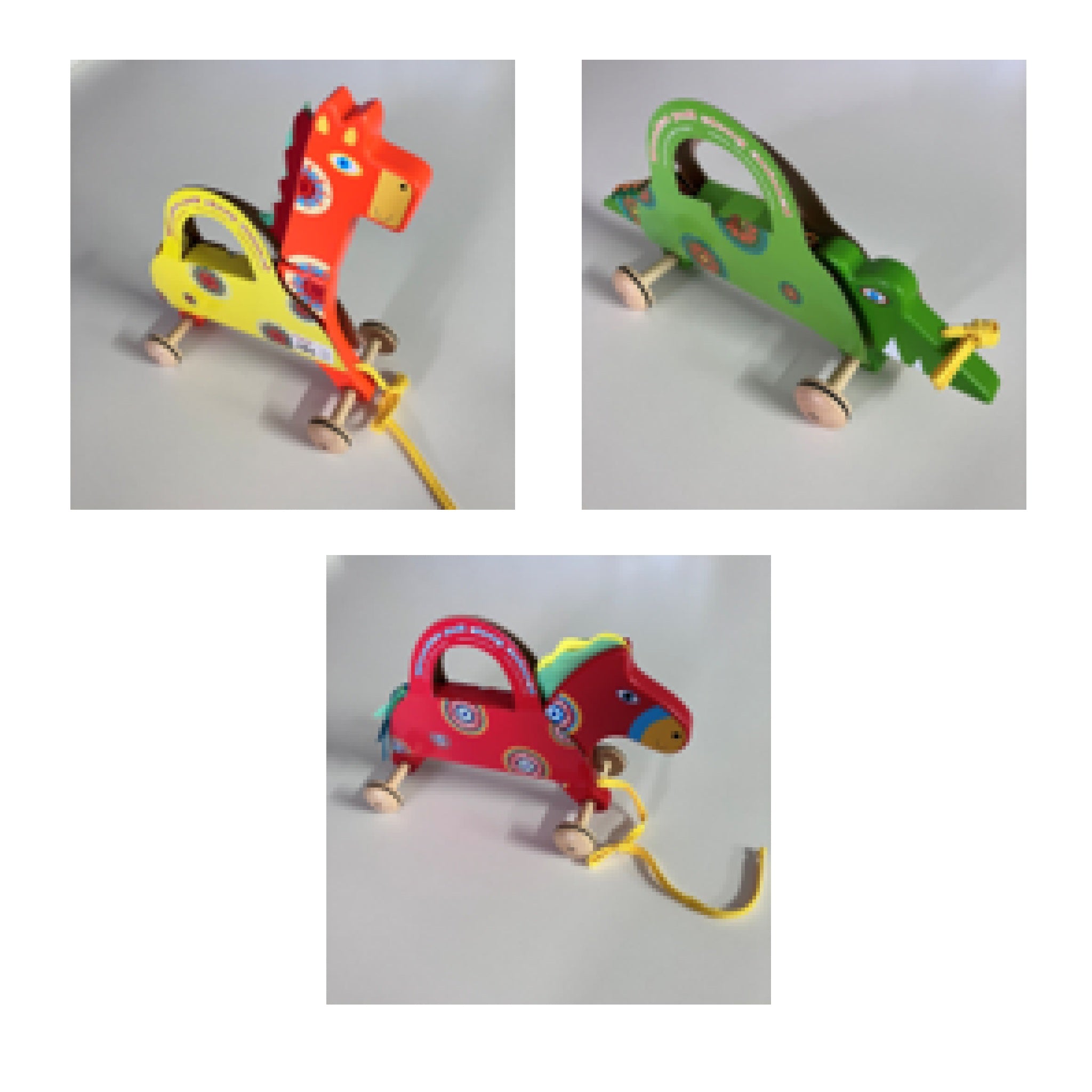 Wooden Pull Along Animals - Large - Assorted Designs