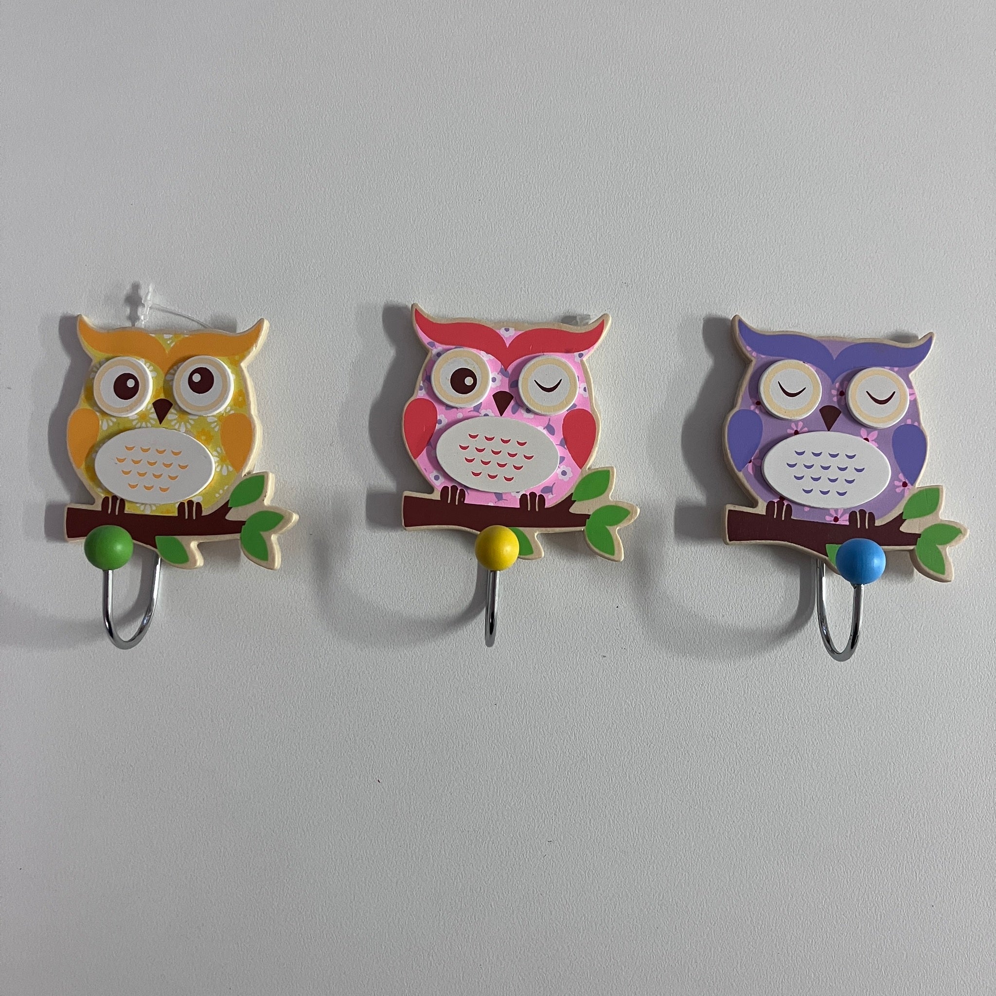 Wooden Coat Hooks - Owls - Assorted Designs