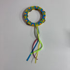 Wooden Tambourine with Ribbons - Assorted Colours