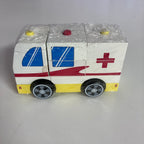 Wooden Block Vehicle - Ambulance