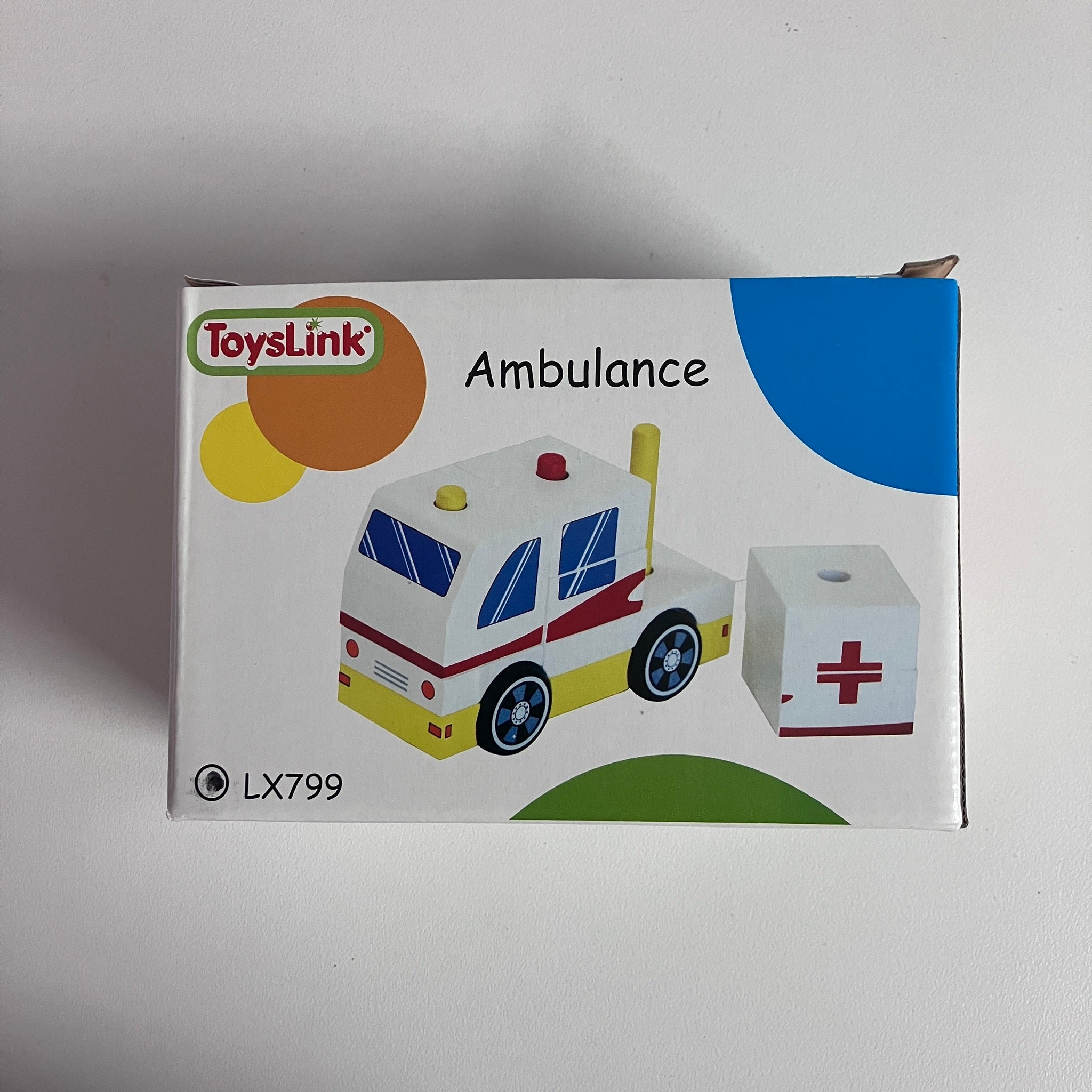 Wooden Block Vehicle - Ambulance