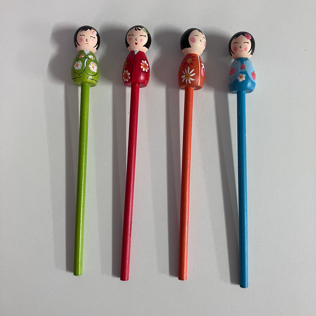 Wooden Pencils - Dolls - Assorted Designs