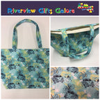 Large Tote Bag – Hibiscus Combi Blue
