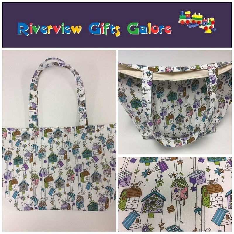 Large Tote Bag – Bird Houses