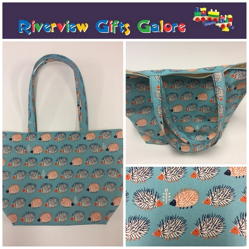 Large Tote Bag – Echidnas Blue