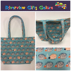 Large Tote Bag – Echidnas Blue