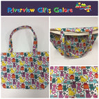 Large Tote Bag – Multi Coloured Cats