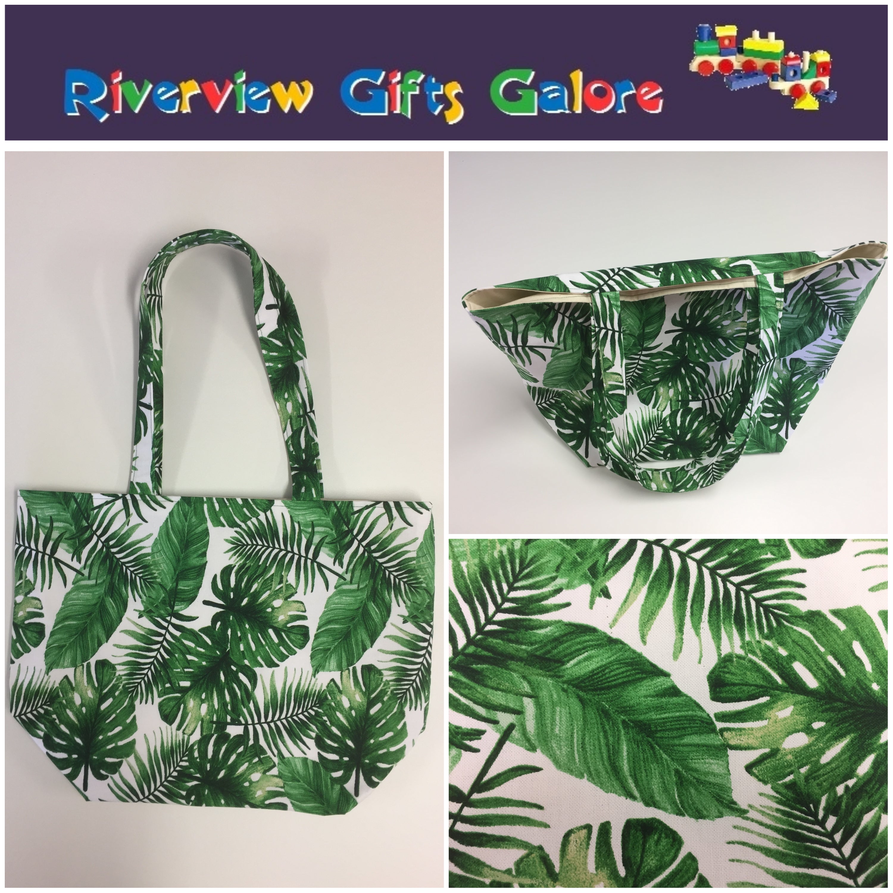 Large Tote Bag – Forest Leaf