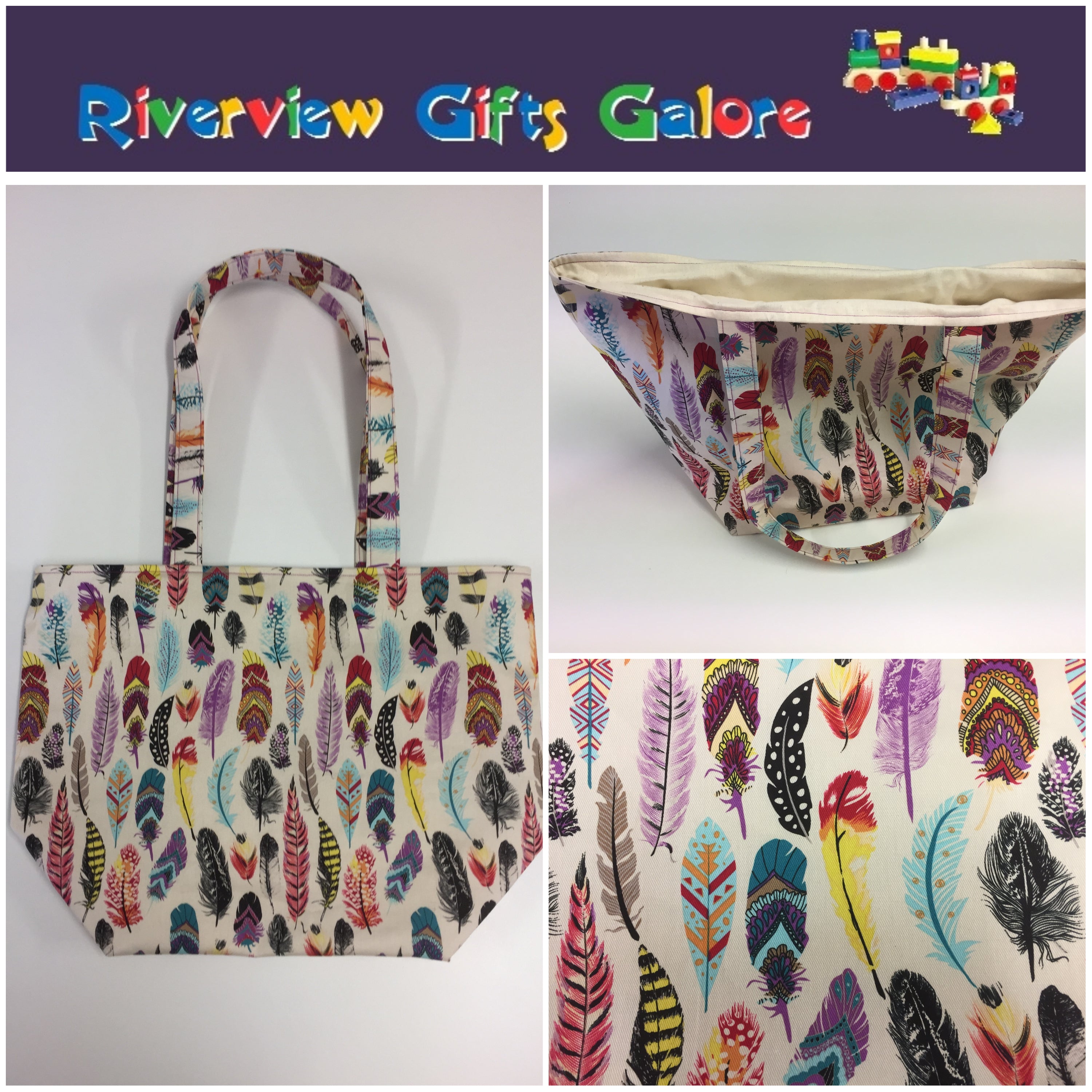 Large Tote Bag – Feathers