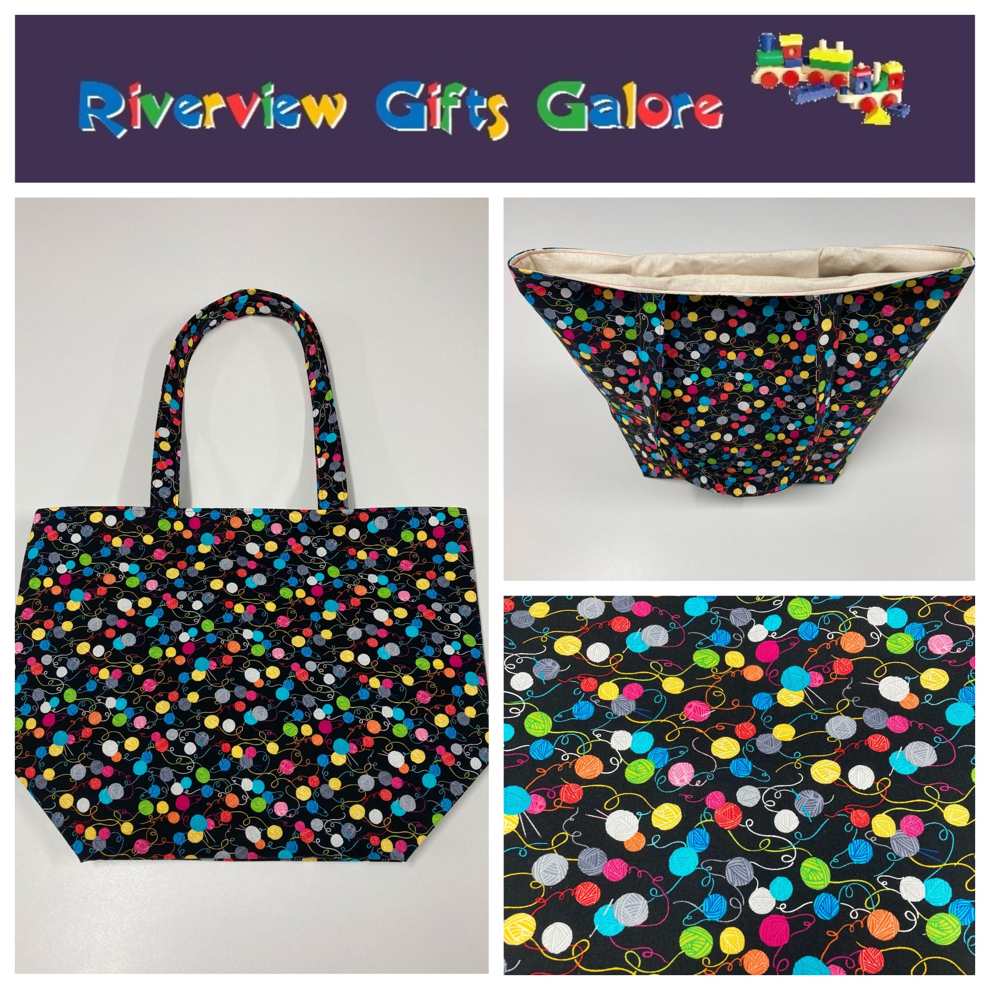 Large Tote Bag – Little Yarn Balls