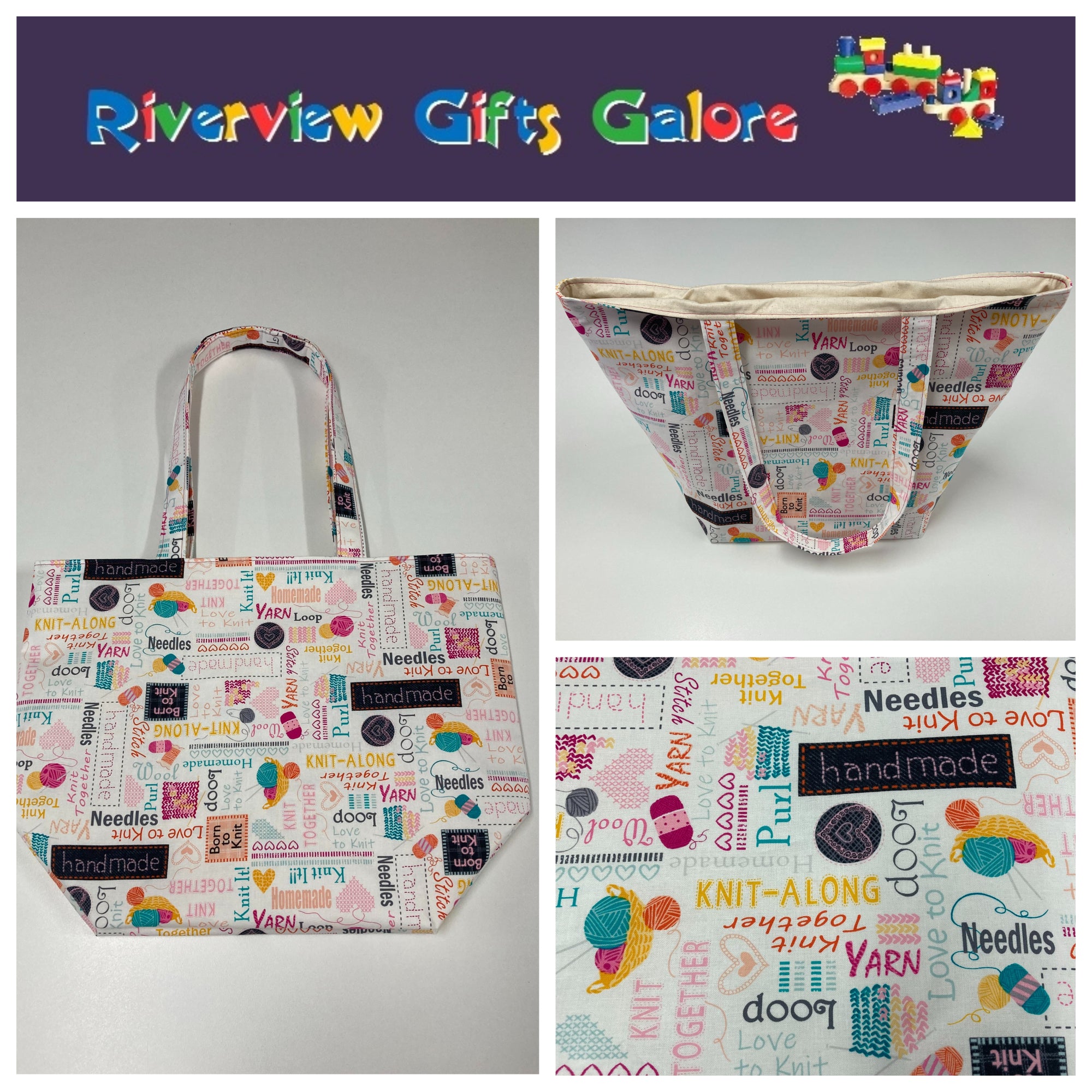 Large Tote Bag – Words to Knit By