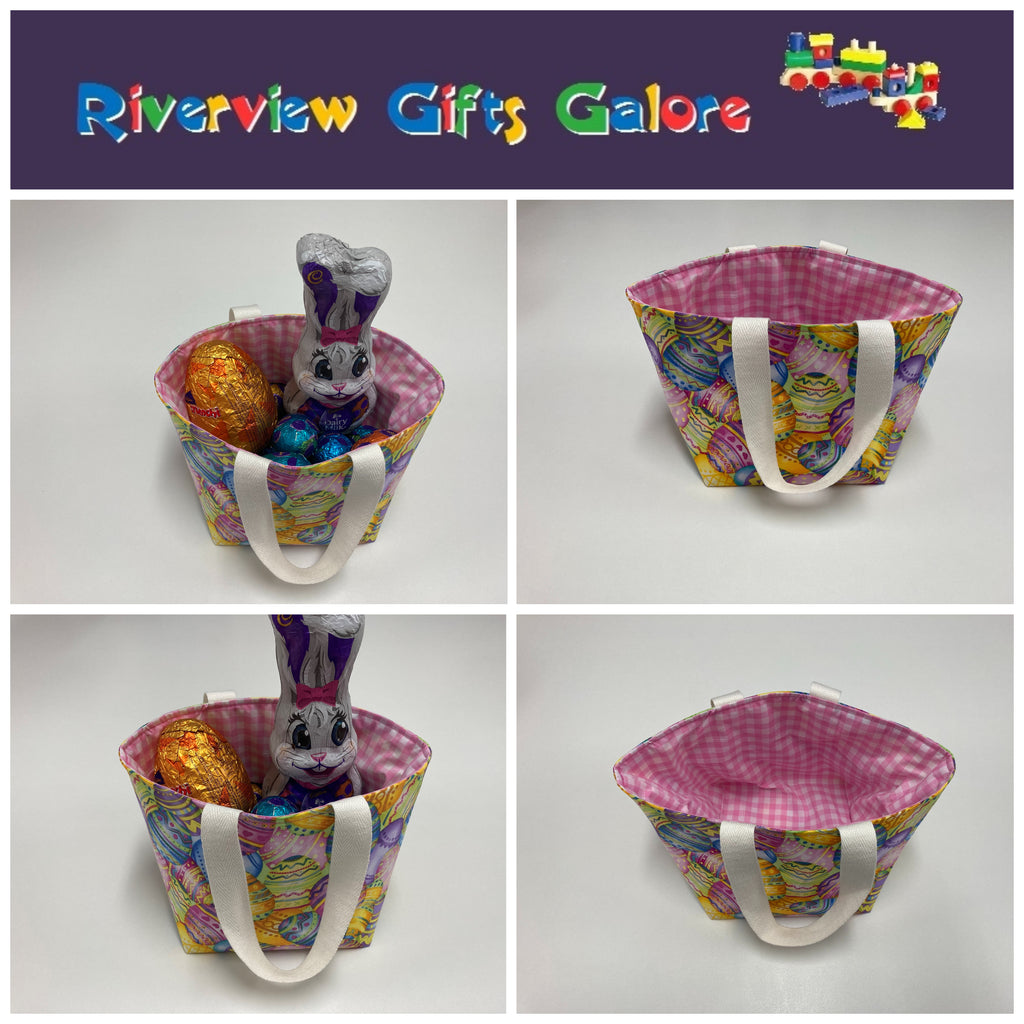 Easter Egg Basket - Egg - Pink Gingham