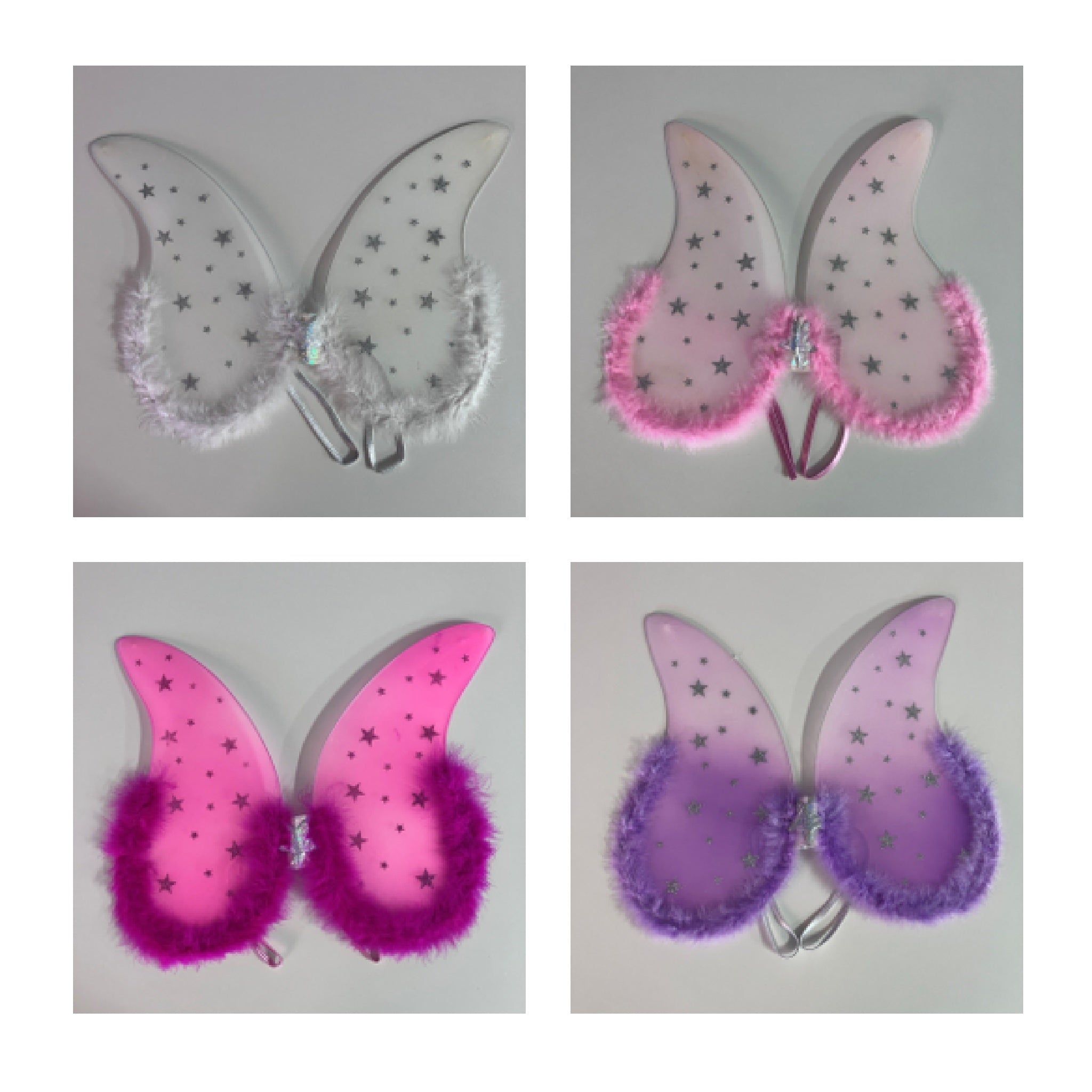 Angel Star Wings with Fur - Assorted Designs