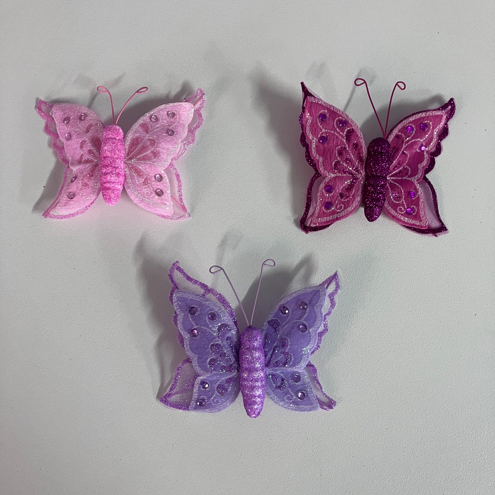 2 Layer Felt Butterfly Clip - Assorted Designs