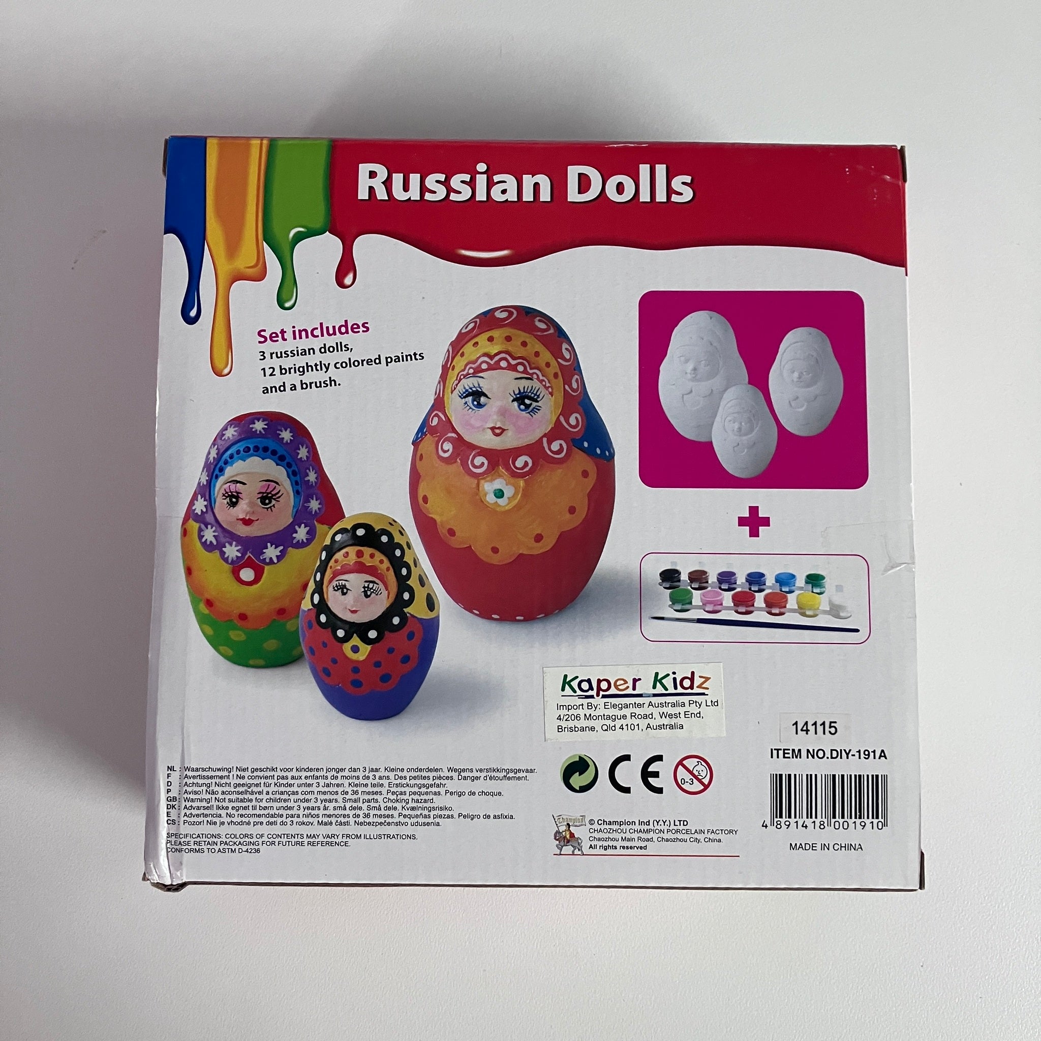 DIY Paper Clay Russian Dolls Kit