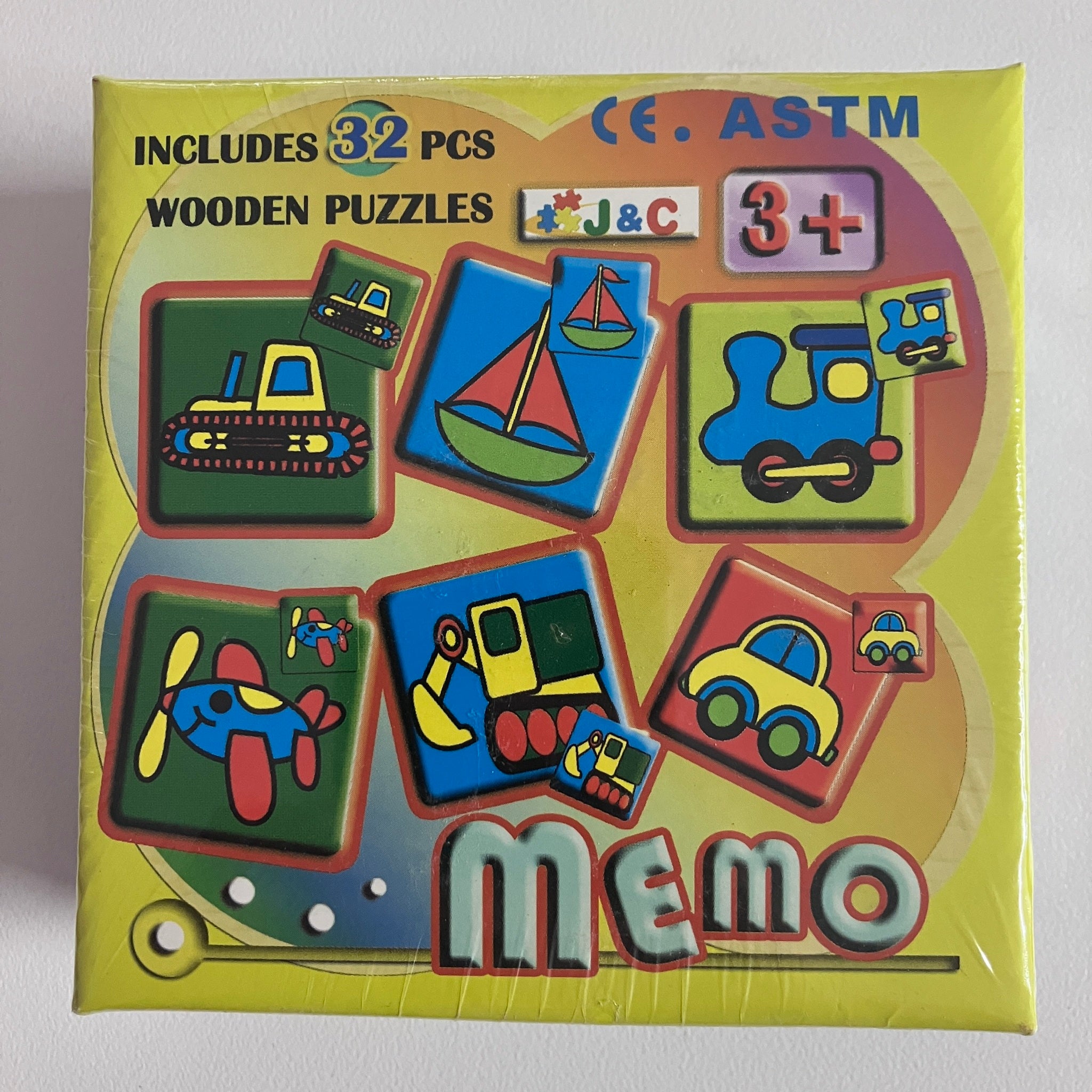 Wooden Traffic Memory Game