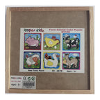 Wooden Cube Block Puzzle - Farm Animals
