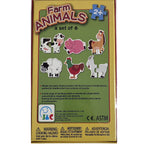 J&C Set of 6 Shaped Wooden Puzzles - Farm Animals