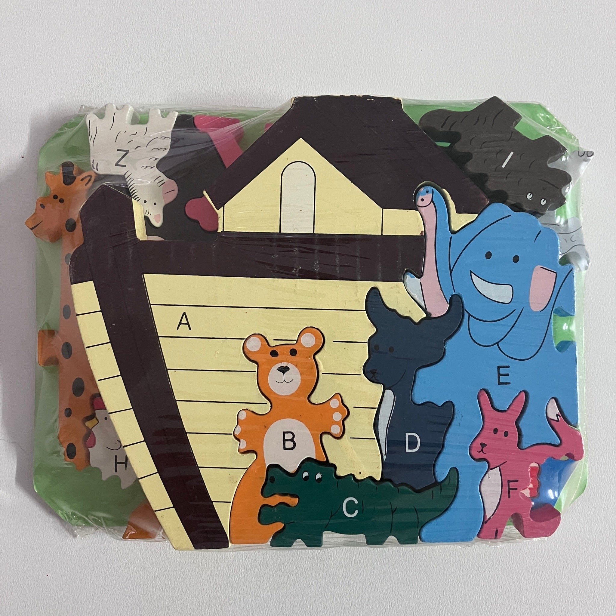 Wooden Block Puzzle - Alphabet - Noah's Ark