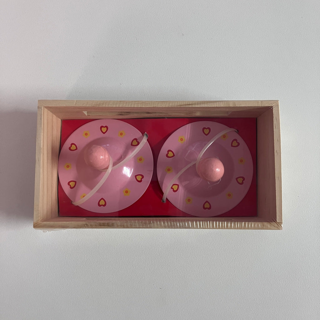 Metal Cymbals in Wooden Box - Assorted Designs