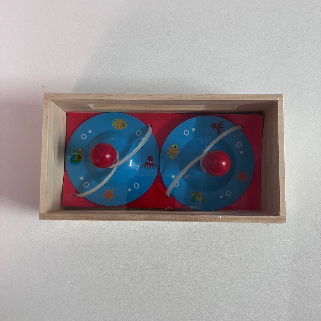 Metal Cymbals in Wooden Box - Assorted Designs