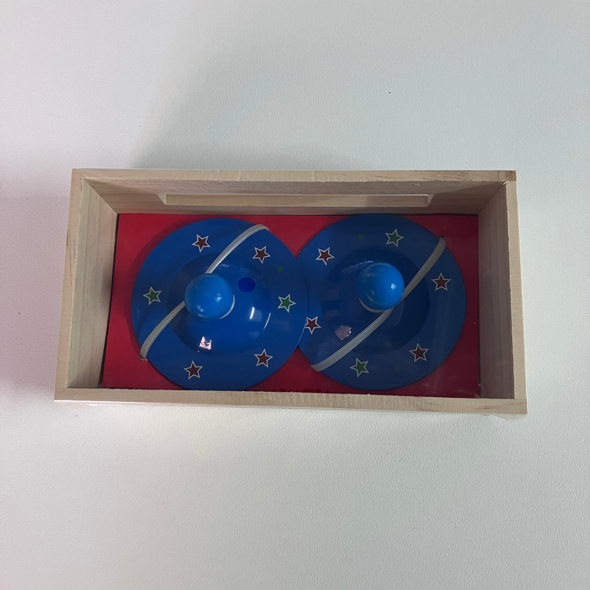 Metal Cymbals in Wooden Box - Assorted Designs