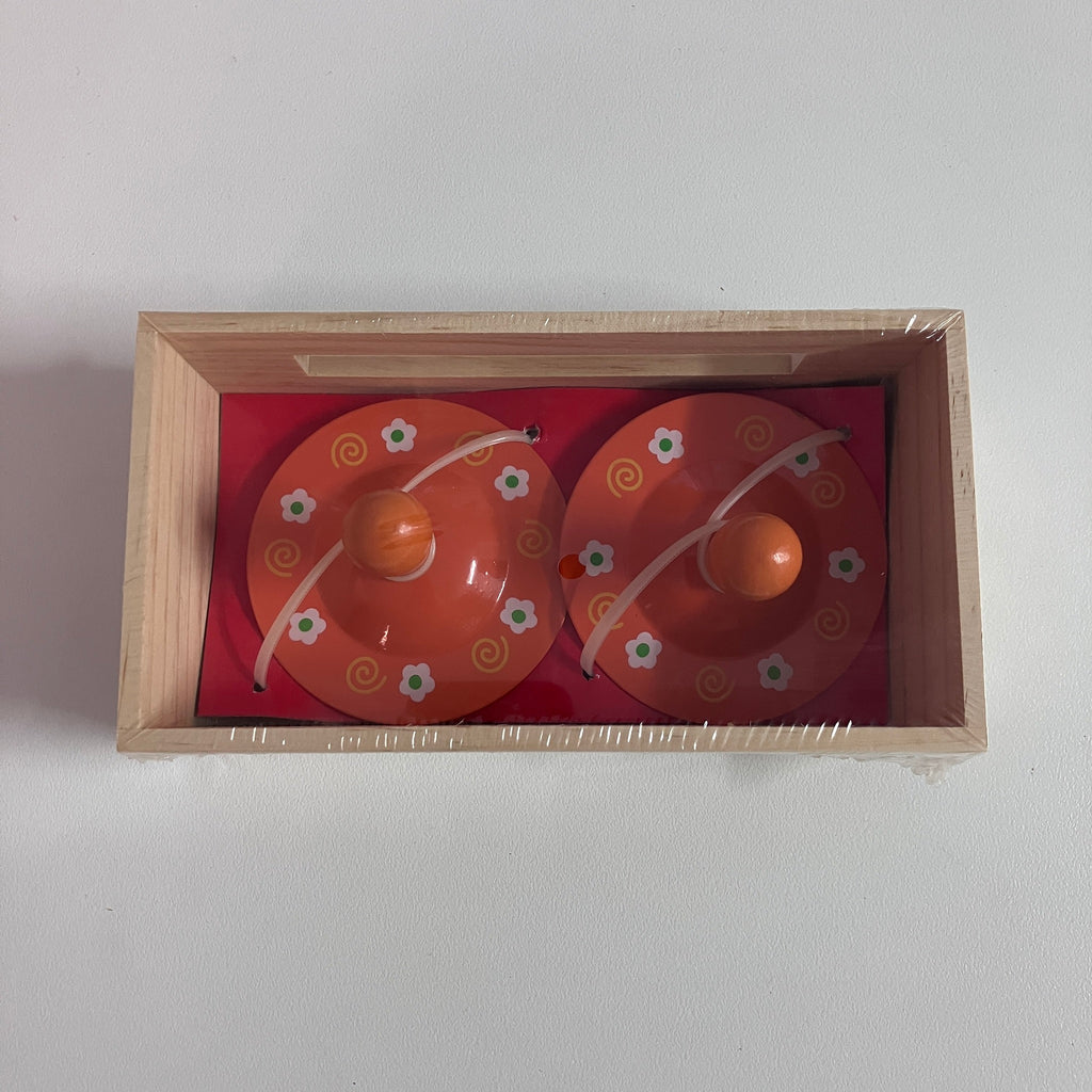 Metal Cymbals in Wooden Box - Assorted Designs
