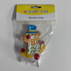Wooden Coat Hooks - Clown - Assorted Designs