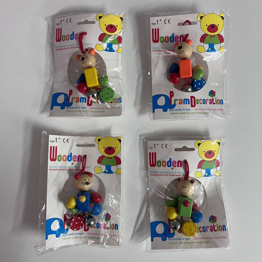 Wooden Animal Bell Rattle - Assorted Designs