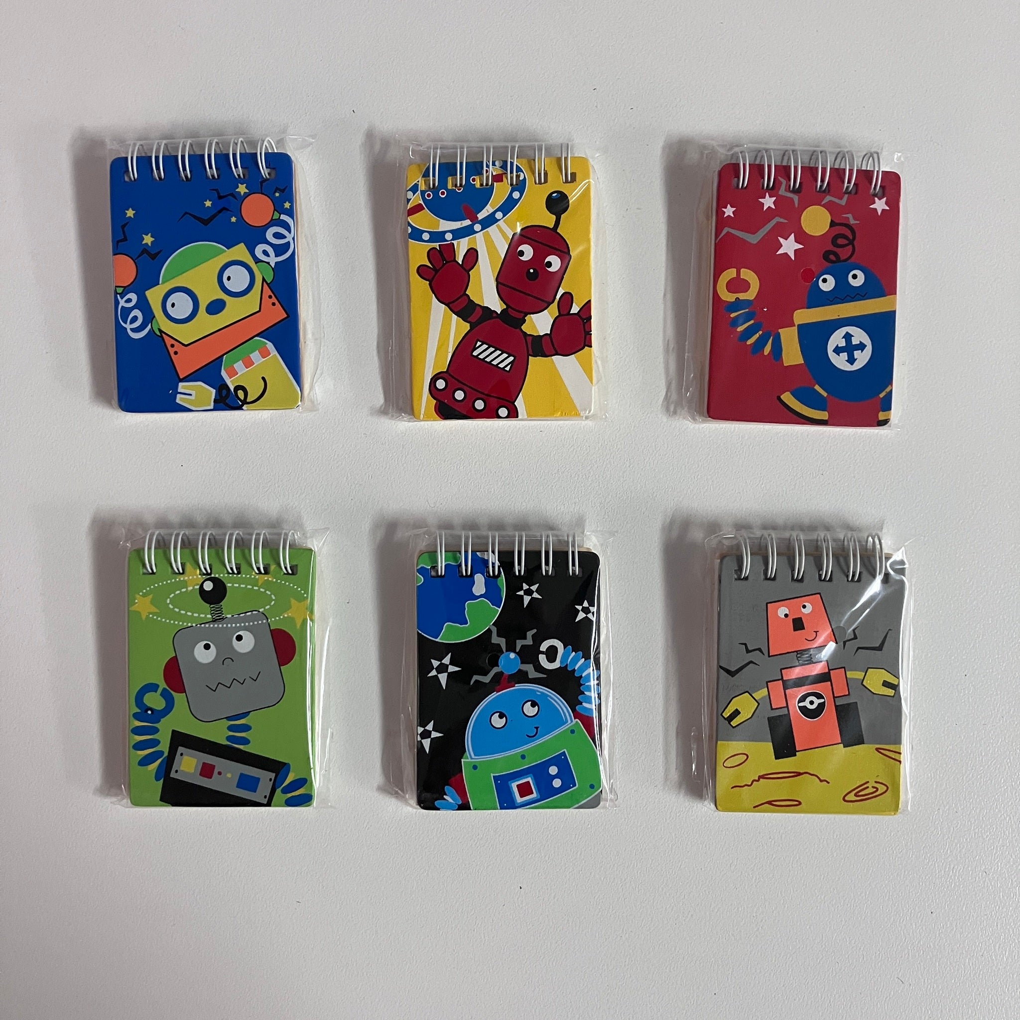 Mini Notebooks - Robots - Assorted Designs