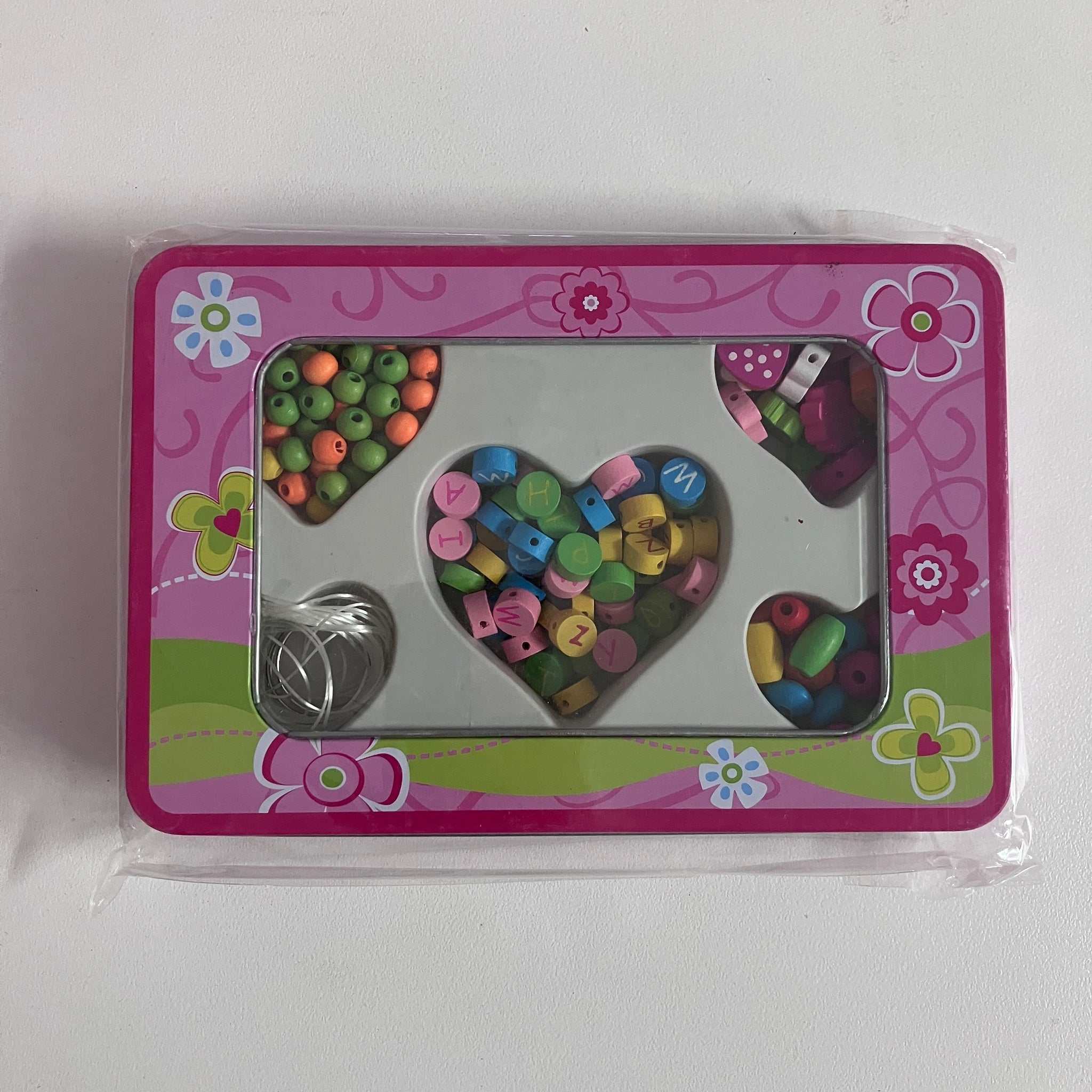 Wooden DIY Beads in Tin Box
