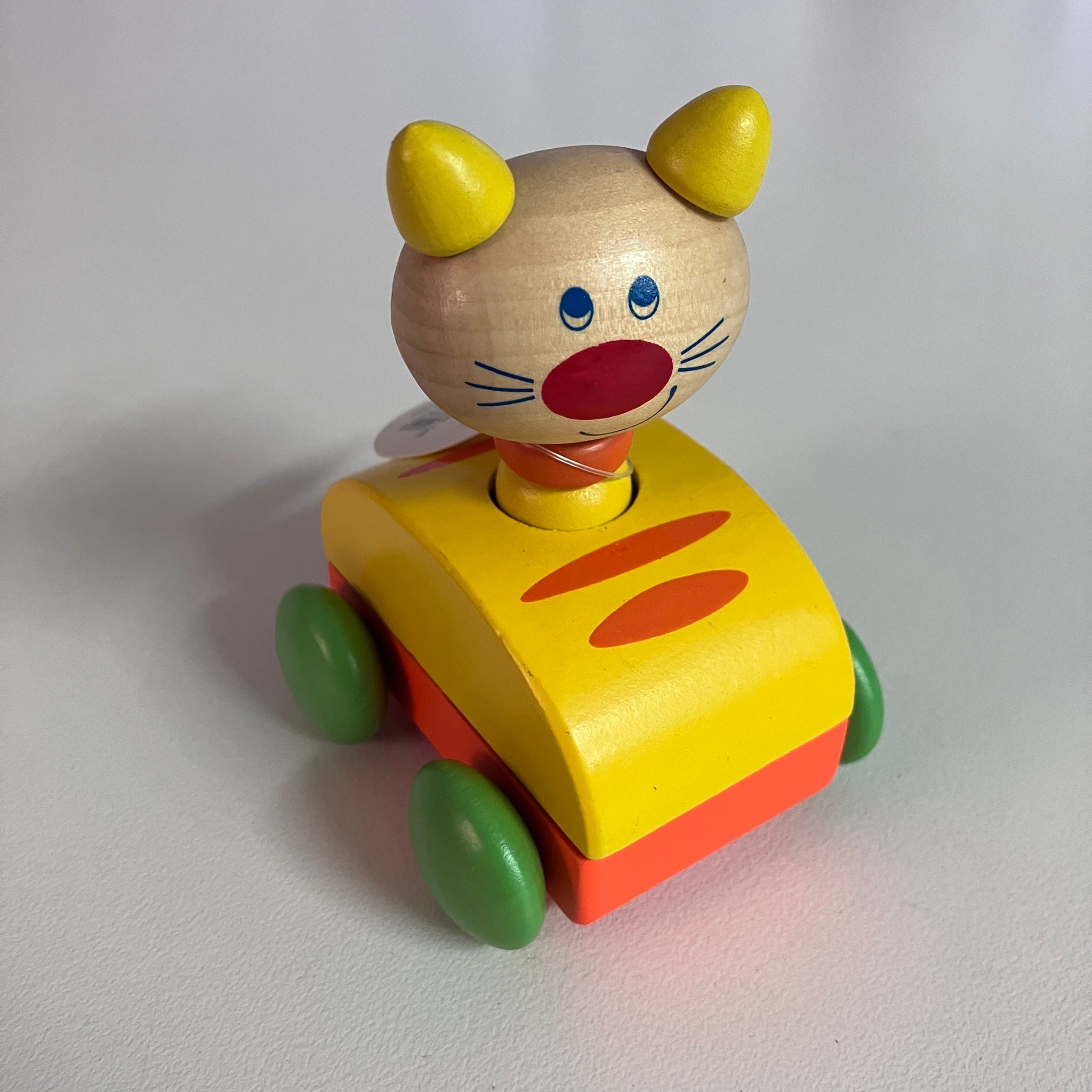 Wooden Pull Back Squeaky Car - Assorted Designs