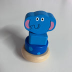 Wooden Animal Puzzle - Screw on Blocks - Assorted Designs