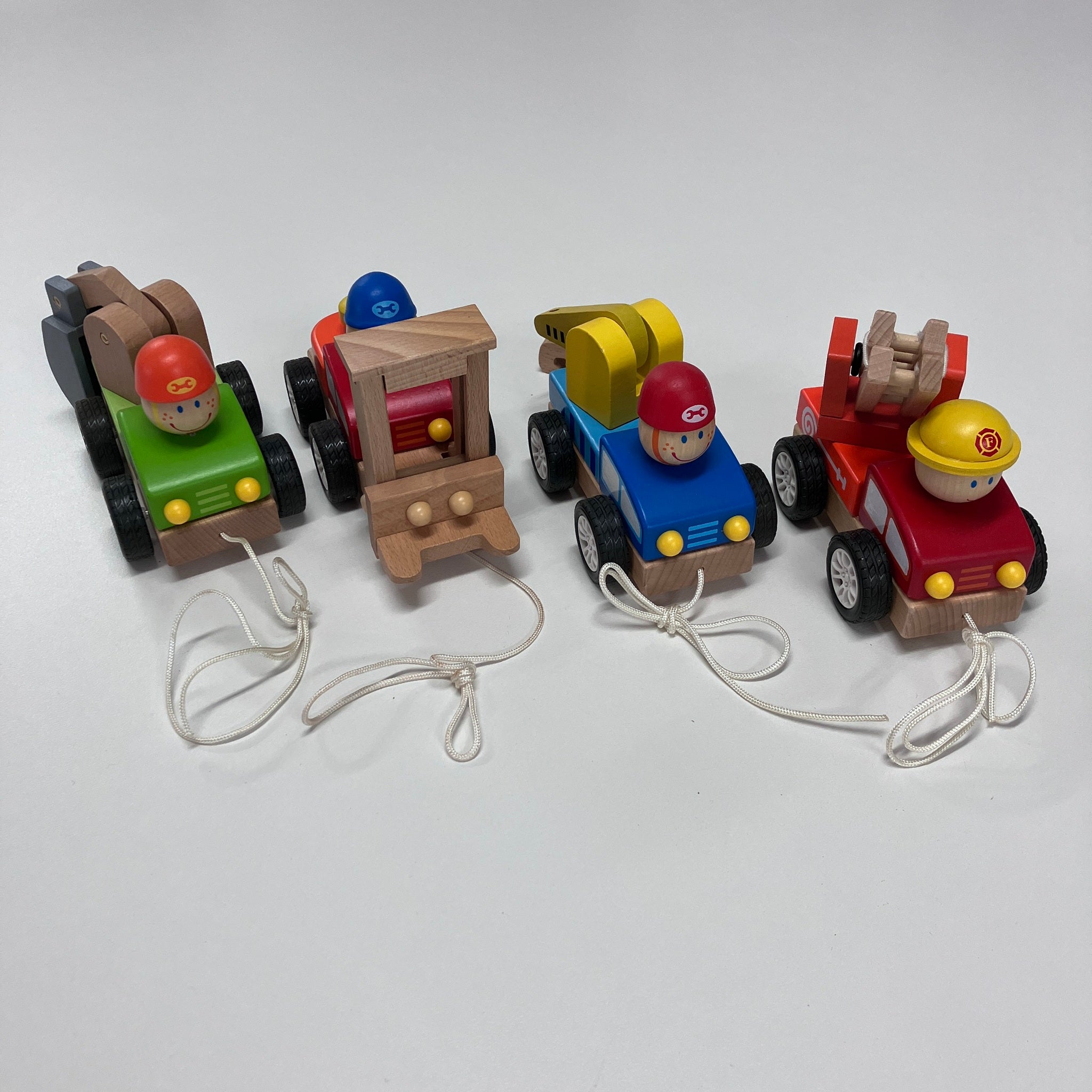Wooden Pull Along Vehicles - Assorted Designs